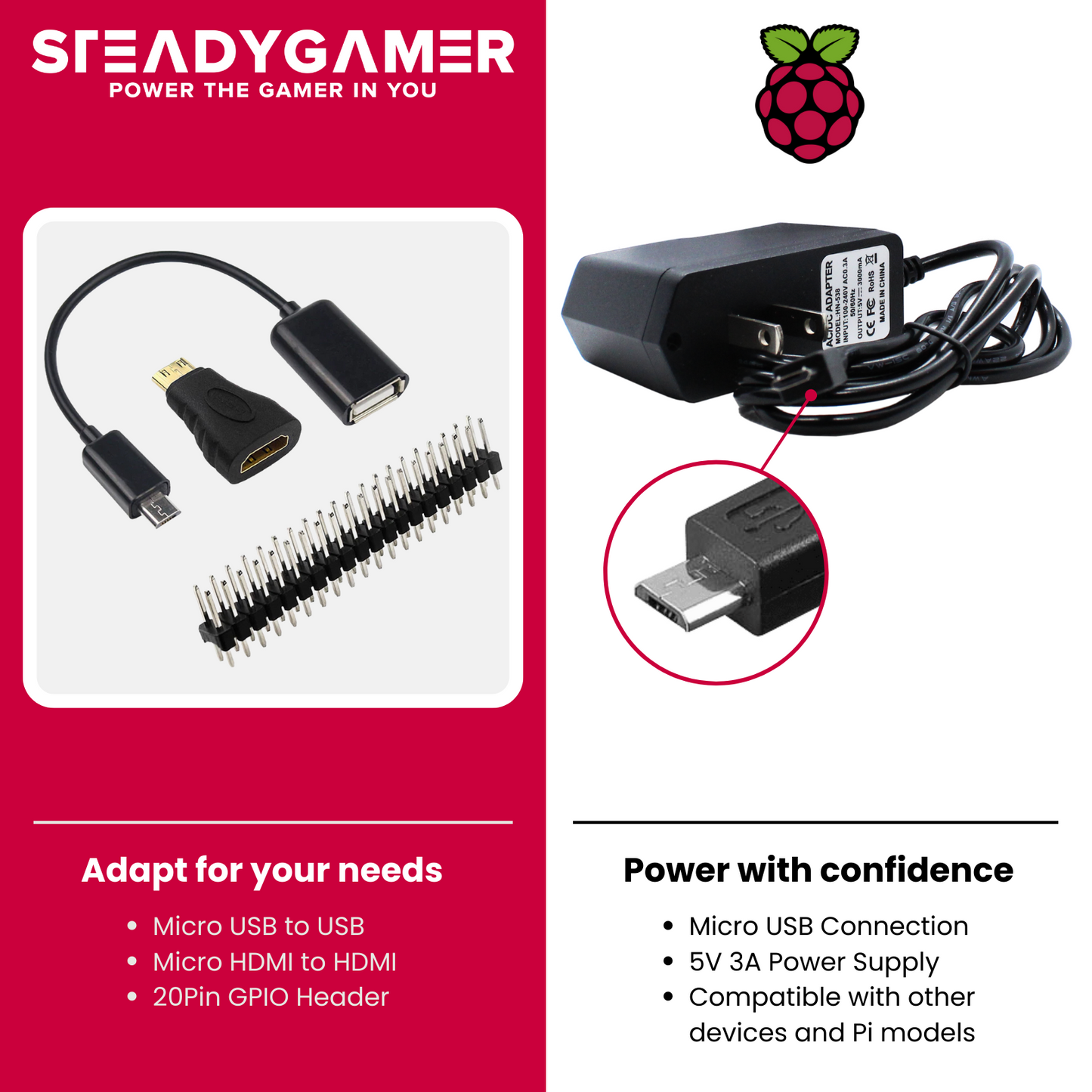 Essential Kit for Raspberry Pi Zero 2 W | 128GB Ultra Preloaded Card | Protective Case | Power Supply | On/Off Switch Cable | 20Pin GPIO Header | Heatsink | Compatible with Pi Zero 2 W, 1.3, W