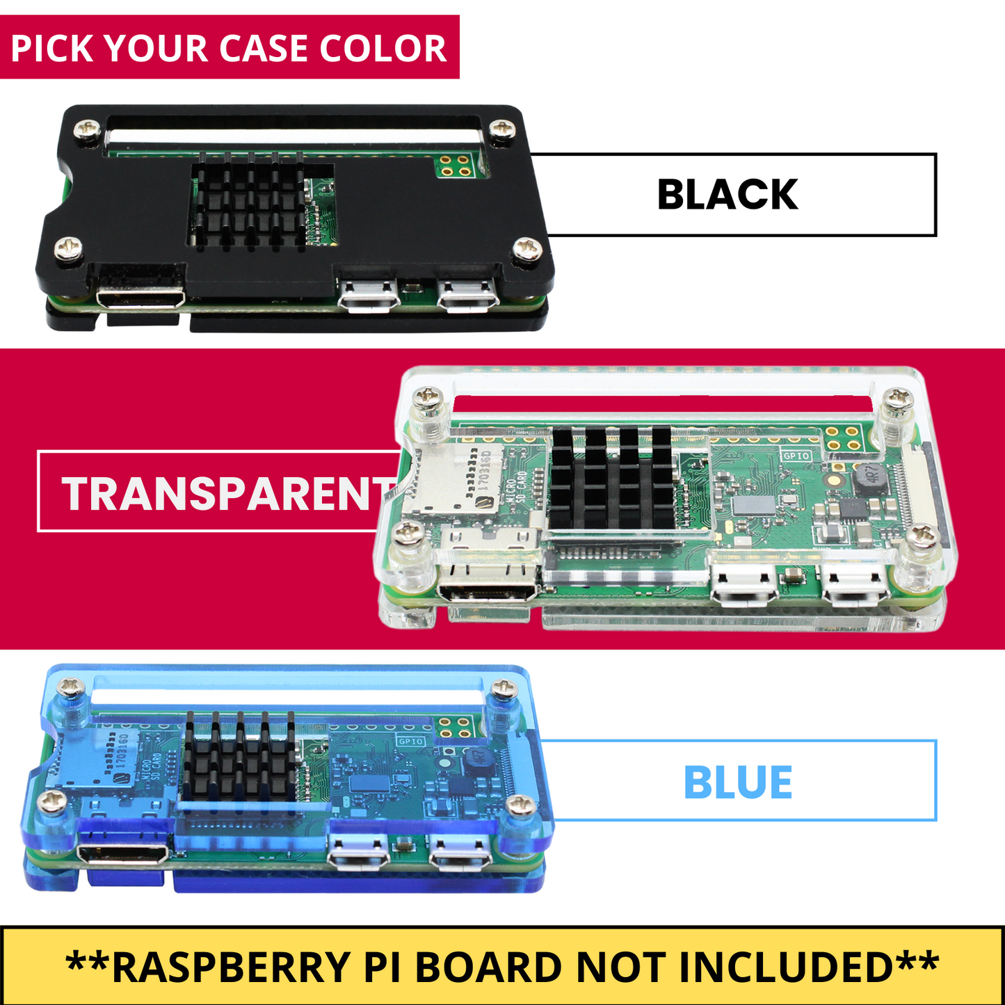 iUniker Raspberry Pi Zero Case, Case for Raspberry Pi Zero 2 w, with  Heatsink, HDMI Adapter, OTG Cable, Header, Screwdriver, Power Switch for Pi  Zero