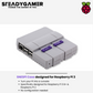 SNES Pi Case for Raspberry Pi 3B+, 3B and 2B with LED, Fan, and Heatsink (Version 1)